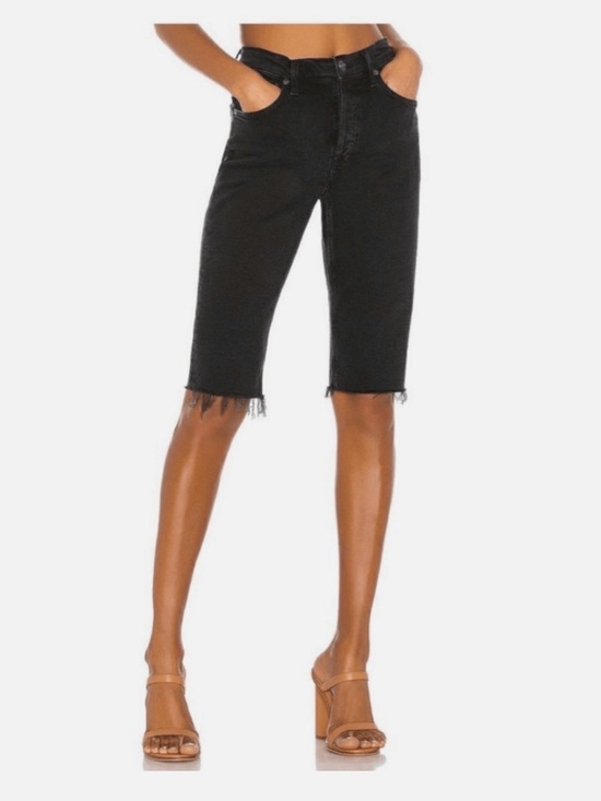 Agolde Pants - AGOLDE Capri Jean CutOffs Black Jean Shorts